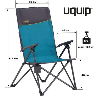 Купити Крісло розкладне Uquip Becky Blue/Grey (244026) в Україні