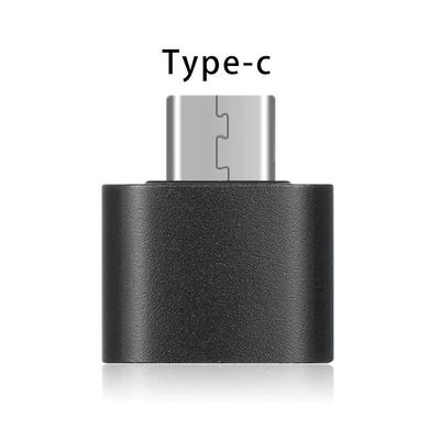 Купити Перехідник OTG USB - USB Type-C, чорний в Україні