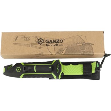 Купить Нож Ganzo G8012V2-LG зеленый (G8012V2-LG) с паракордом в Украине