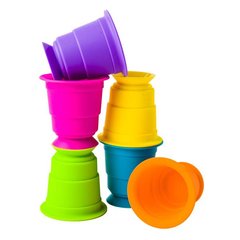 Купить Тактильная игрушка Fat Brain Toys Suction Kupz Мягкие чашки 6 шт. (F183ML) в Украине