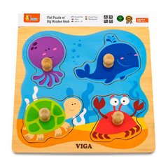 Купить Деревянная рамка-вкладка Viga Toys Морские обитатели (50132) в Украине