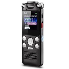 Купити Цифровий диктофон із таймером для запису голосу Noyazu voice recorder V59, стерео, 8 Гб, чорний в Україні