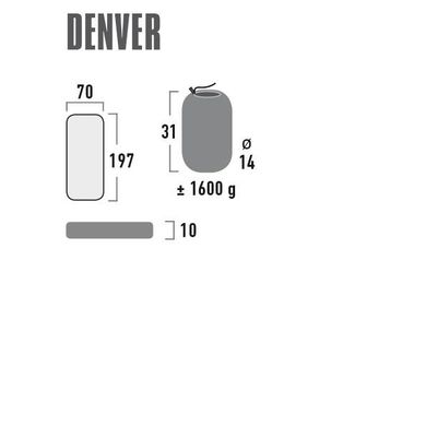 Купити Килимок надувний High Peak Denver 10 cm Citronelle (41027) в Україні