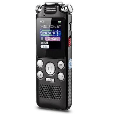 Купить Цифровой диктофон с таймером для записи голоса Noyazu voice recorder V59, стерео, 8 Гб, черный в Украине