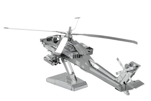 Купить Металлический 3D конструктор "Ударный вертолет AH-64 Apache" Metal Earth MMS083 в Украине