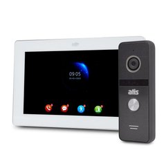 Комплект Wi-Fi видеодімофона 7" ATIS AD-770FHD/T-White с поддержкой Tuya Smart + AT-400FHD Black