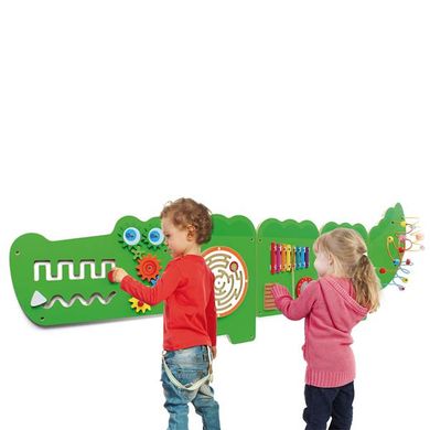 Купить Бизиборд Viga Toys Крокодил, 5 секций (50346FSC) в Украине