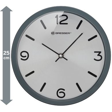 Купити Годинник настінний Bresser MyTime Silver Edition Digit Grey (8020316MSN000) в Україні
