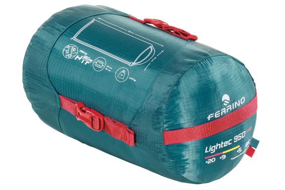 Купить Спальный мешок Ferrino Lightec 950 SSQ/+5°C Green Left (86652NVVS) в Украине