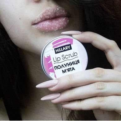 Купити Скраб для губ Полуниця М'ята HILLARY Lip Scrub Strawberry Mint, 30 г в Україні