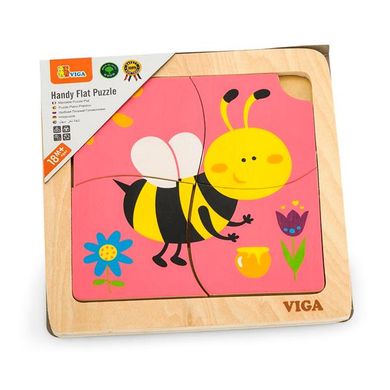 Купить Деревянный минипазл Viga Toys Пчелка, 4 эл. (50138) в Украине