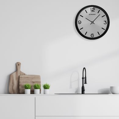 Купить Часы настенные Bresser MyTime Silver Edition Wall Clock Black (8020316CM3000) в Украине