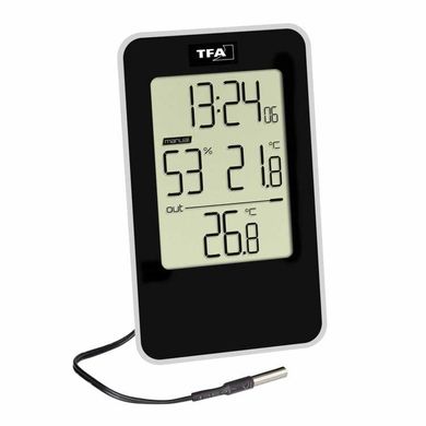 Термометр гигрометр с выносным проводным датчиком температуры TFA 30504801