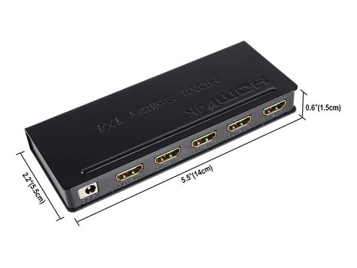 Купити Сплітер PowerPlant HDMI 1x4 V1.4, 4K (HDSP4-M) (CA911509) в Україні
