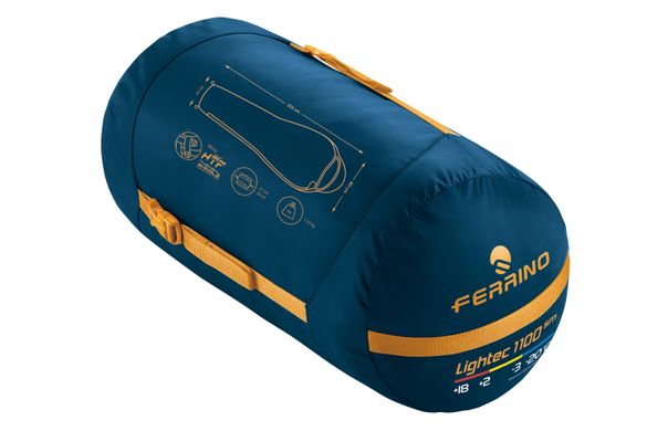 Купити Спальний мішок Ferrino Lightec SM 1100/-3°C Blue/Yellow Left (86650IBB) в Україні