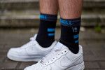 Купити Шкарпетки водонепроникні Dexshell Running, p-p XL, з блакитними смугами в Україні