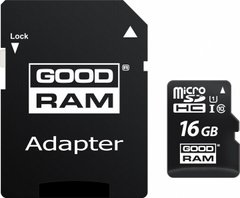 Карта пам'яті Goodram microSDHC 16GB UHS-I class 10 + adapter