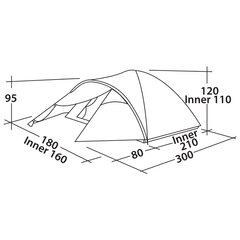 Купить Палатка трехместная Easy Camp Quasar 300 Rustic Green (120395) в Украине