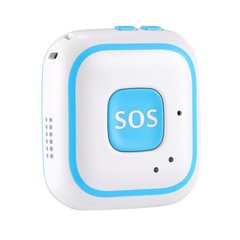 Персональный портативный GPS трекер для детей с кнопкой SOS Badoo Security V28, голубой