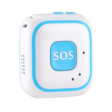 Купить Персональный портативный GPS трекер для детей с кнопкой SOS Badoo Security V28, голубой в Украине
