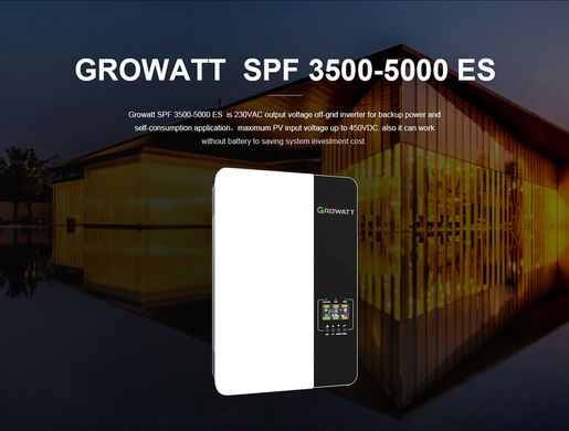 Купити Автономний сонячний інвертор Growatt 5000W 48V 100A (SPF 5000ES) (SPF5000ES) в Україні