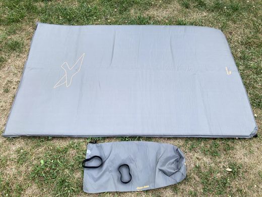 Купити Килимок самонадувний Easy Camp Self-inflating Siesta Mat Double 10 cm Grey (300056) в Україні