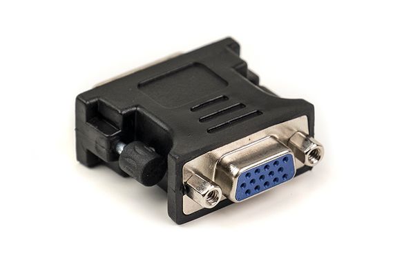 Купить Переходник PowerPlant VGA - DVI-I (24+5 pin), черный (CA910892) в Украине