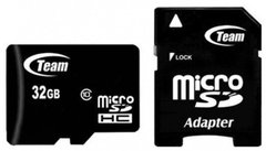 Карта пам'яті Team MicroSDHC 32GB Class 10 + adapter