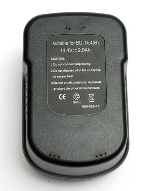 Купить Аккумулятор PowerPlant для шуруповертов и электроинструментов BLACK&DECKER GD-BD-14.4(B) 14.4V 2Ah (DV00PT0026) в Украине