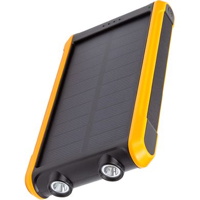 Купити Універсальна мобільна батарея PowerPlant 10000mAh, 2xUSB-A, сонячна панель 5.5V-0,2A (PB930494) в Україні