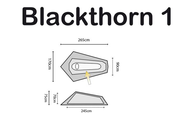 Купити Намет одномісний Highlander Blackthorn 1 HMTC (TEN131-HC) в Україні