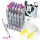 Спиртовые маркеры Arrtx OROS ASM-03PL 24 цветов, фиолетовые оттенки. (LC302505)