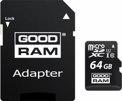 Купити Карта пам'яті Goodram microSDXC 64GB UHS-I class 10 + adapter в Україні