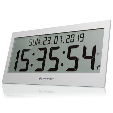 Купить Часы настенные Bresser Jumbo LCD Grey (7001802QT5000) в Украине