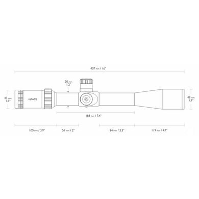 Купить Прицел оптический Hawke Sidewinder 8.5-25x42 SF (20x 1/2 Mil Dot IR) в Украине