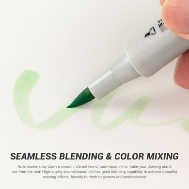 Купити Спиртові маркери Arrtx Oros ASM-03-PT01, 40 кольорів, пастельні відтінки (LC302628) в Україні
