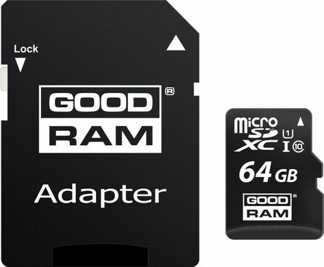 Купить Карта памяти Goodram microSDXC 64GB UHS-I class 10 + adapter в Украине