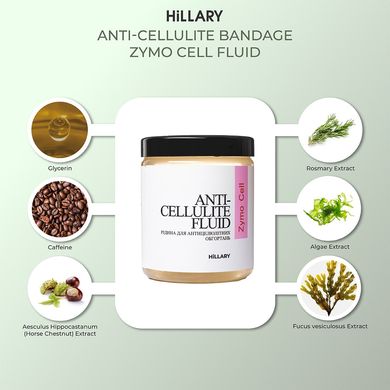 Купить Жидкость для антицеллюлитных энзимных обертываний Hillary Anti-cellulite Bandage Zymo Cell Fluid, 500 мл в Украине