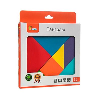 Купить Игра-головоломка Viga Toys Цветной деревянный танграм, 7 эл. (55557) в Украине