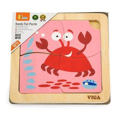 Купить Деревянный минипазл Viga Toys Крабик, 4 эл. (50146) в Украине