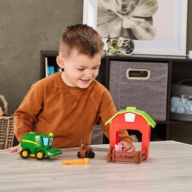 Купити Конструктор John Deere Kids Збери трактор із загоном (47210) в Україні