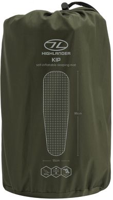 Купити Килимок самонадувний Highlander Kip Self-inflatable Sleeping Mat 3 cm Olive (SM126-OG) в Україні
