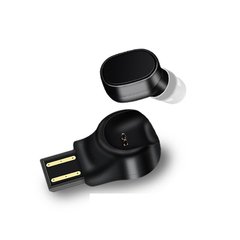 Блютуз гарнітура для телефону - бездротової навушник з USB зарядної станцією Heonyirry X12, чорна