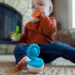 Купить Прорезыватель-неваляшка Fat Brain Toys dimpl wobl голубой (F2174ML) в Украине