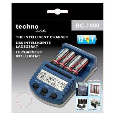 Купити Зарядний пристрій Technoline BC1000 SET + аккумулятори (BC1000) в Україні
