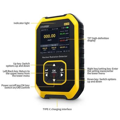 Купить Дозиметр-радиометр бытовой Fnirsi GC-01 в Украине