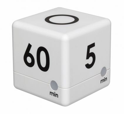 Купить Таймер-куб цифровой TFA «CUBE-TIMER» 38203202, белый, 5–15–30–60 минут в Украине