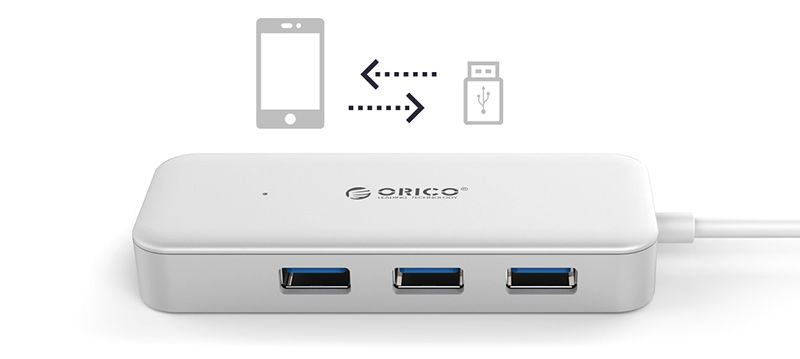 Купить USB-хаб ORICO Type-C – 4xUSB 3.0 (TC4U-U3-SV-BP) (CA912766) в Украине