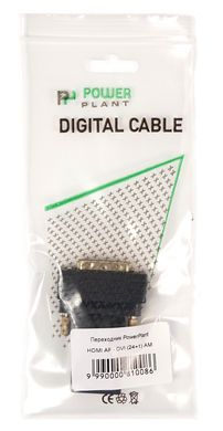 Купить Переходник PowerPlant HDMI AF – DVI (24+1) AM, 360 градусов (KD00AS1301) в Украине