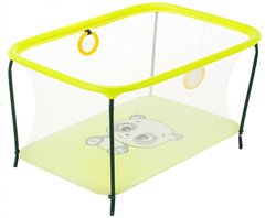 Манеж детский игровой KinderBox люкс с мелкой сеткой Желтый (km021)